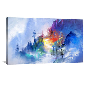Magical Hills Canvas Art Clock Canvas