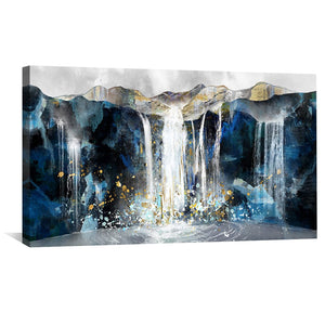 Majestic Falls Canvas Art Clock Canvas