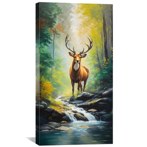 Majestic Stag Canvas Art Clock Canvas