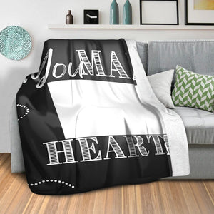 Make My Heart Smile Blanket Blanket Clock Canvas