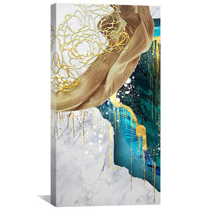 Marbled Elegance Canvas Art Clock Canvas