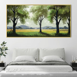 Meadow Breath Canvas Art Clock Canvas