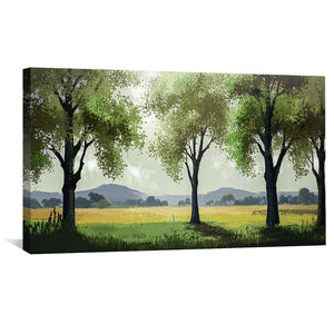 Meadow Breath Canvas Art Clock Canvas