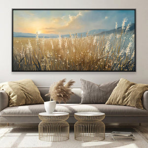 Meadow Murmurs Canvas Art 20 x 10in / Canvas Clock Canvas
