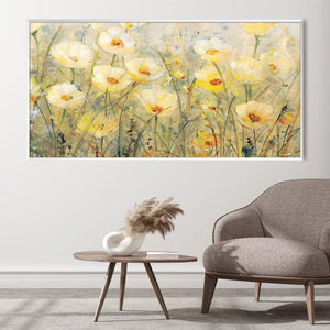 Meadow Warmth Canvas Art Clock Canvas