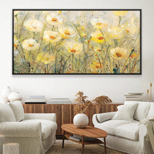 Meadow Warmth Canvas Art Clock Canvas