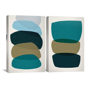 Meditation Stones Canvas Art Clock Canvas