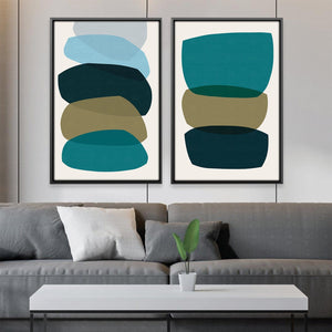 Meditation Stones Canvas Art Clock Canvas