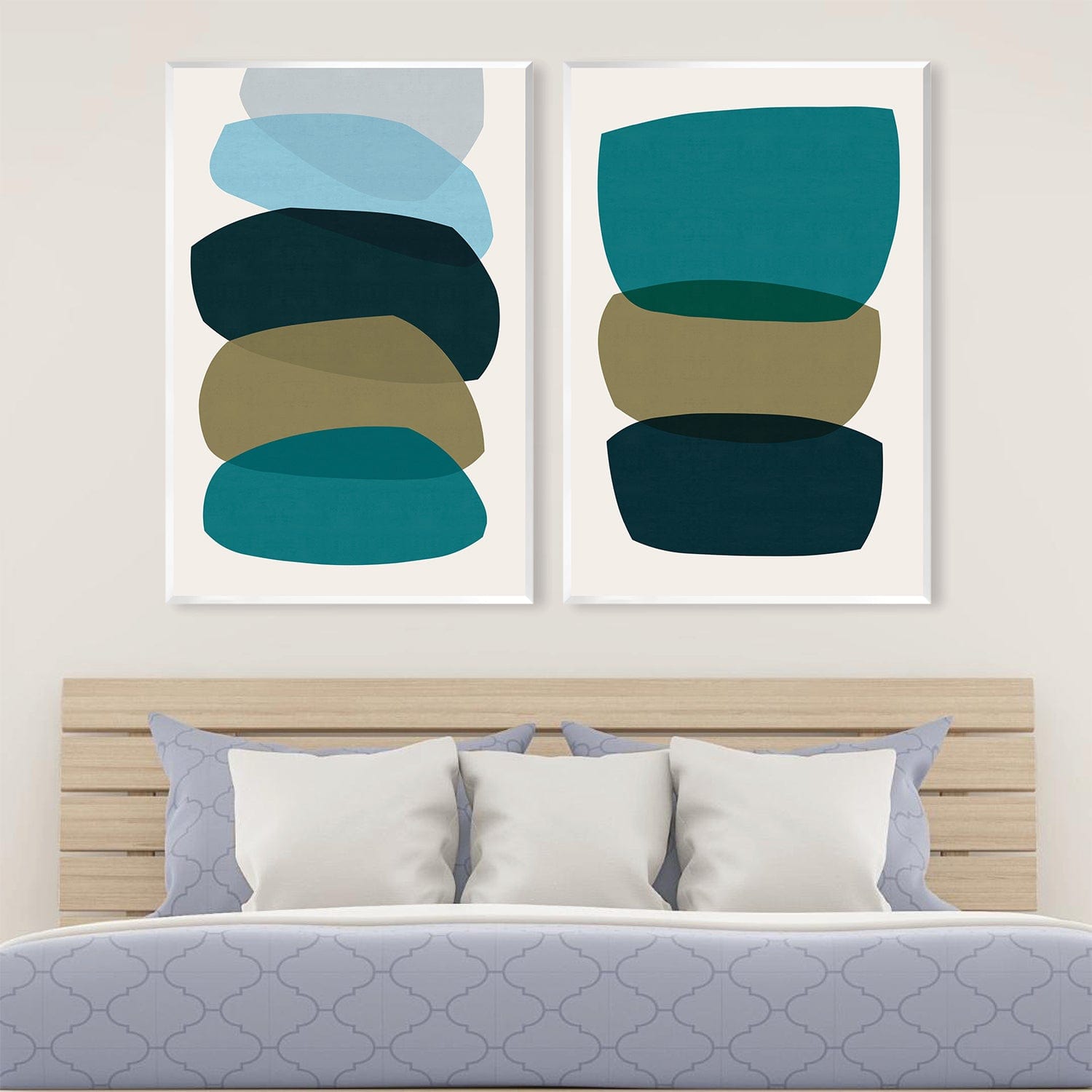 Meditation Stones Canvas Art Clock Canvas