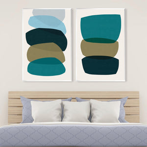 Meditation Stones Canvas Art Clock Canvas