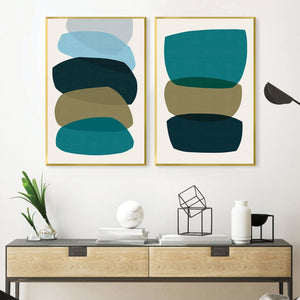 Meditation Stones Canvas Art Clock Canvas