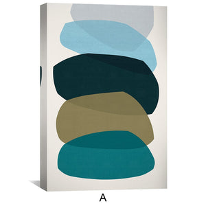 Meditation Stones Canvas Art Clock Canvas