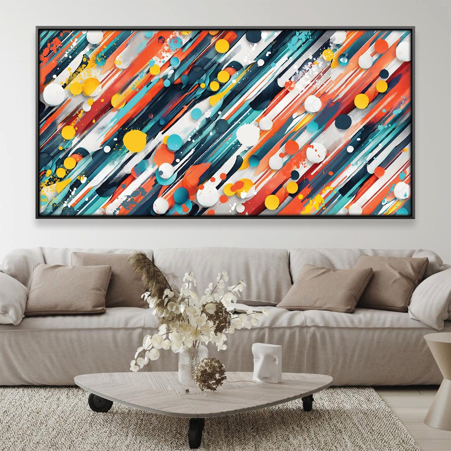 Melodic Abstraction Canvas Art Clock Canvas
