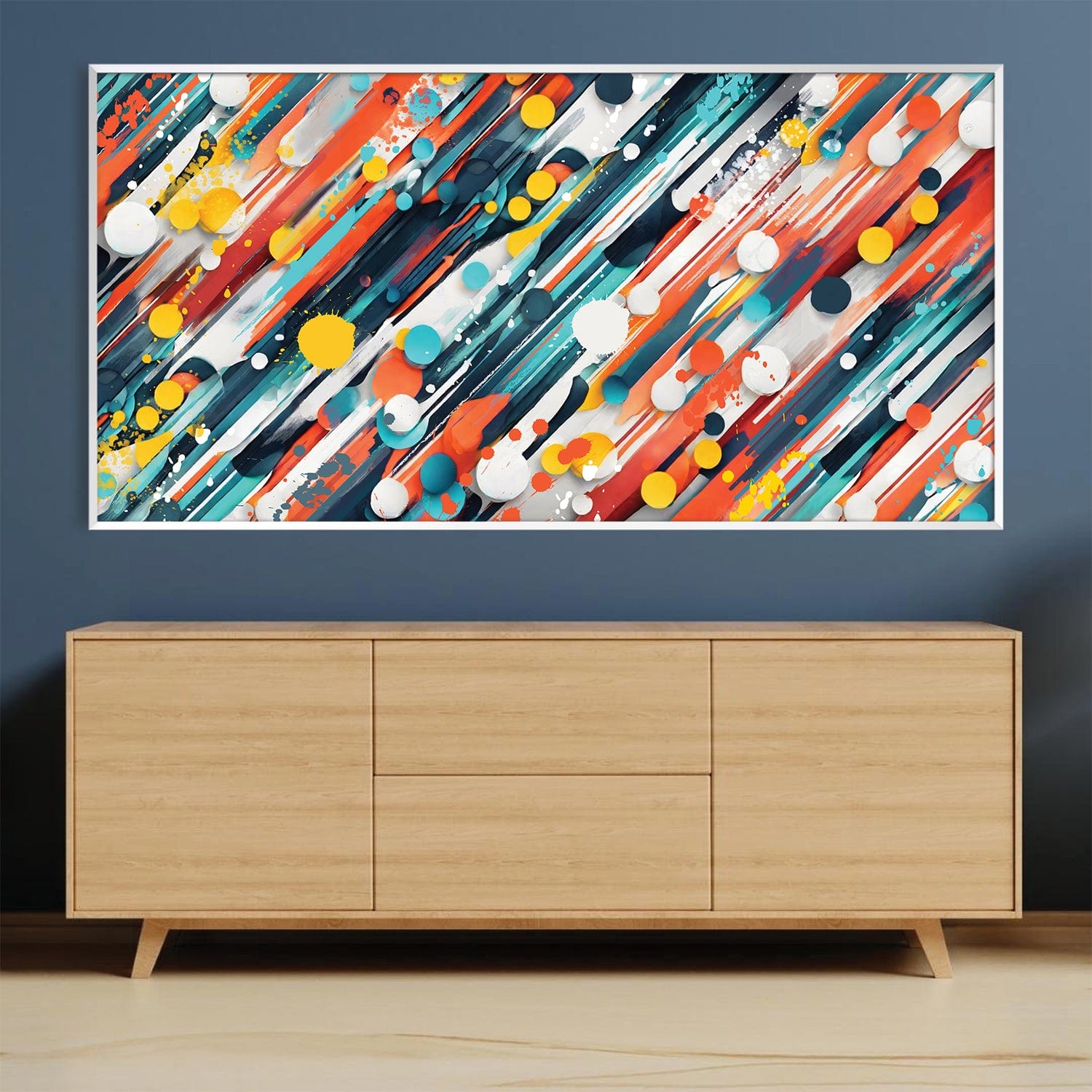 Melodic Abstraction Canvas Art Clock Canvas