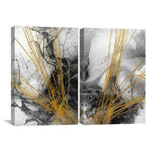 Metamorphic Dreamscape Canvas Art Set of 2 / 30 x 45cm / Unframed Canvas Print Clock Canvas