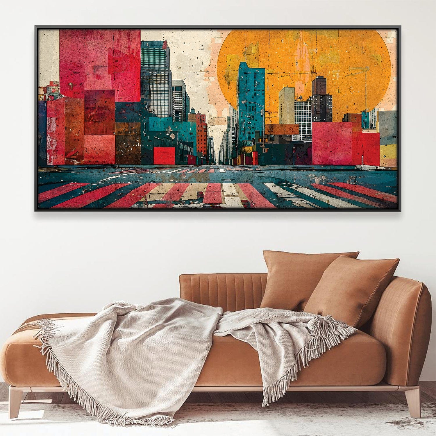 Metropolitan Mosaic Canvas Art Clock Canvas