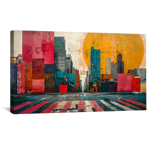 Metropolitan Mosaic Canvas Art Clock Canvas