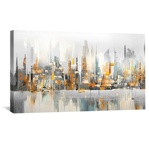 Metropolitan Reflections Canvas Art Clock Canvas
