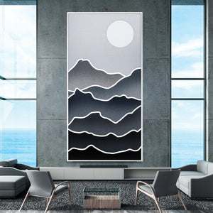 Midnight Ridges Canvas Art Clock Canvas