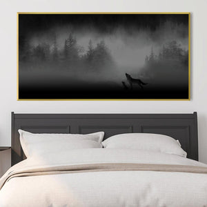 Midnight Wolves Canvas Art Clock Canvas
