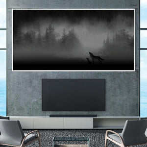 Midnight Wolves Canvas Art Clock Canvas