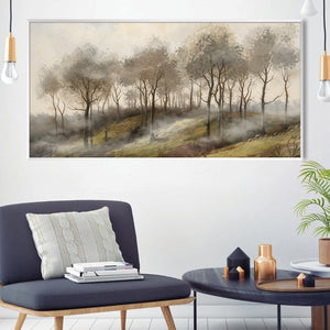 Mist on Maple Hill Canvas Art Clock Canvas