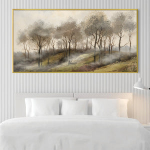 Mist on Maple Hill Canvas Art Clock Canvas