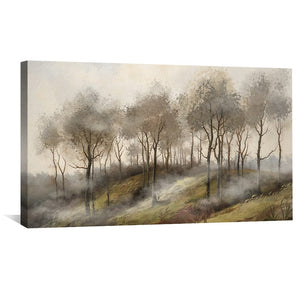 Mist on Maple Hill Canvas Art Clock Canvas