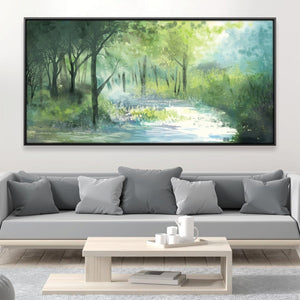 Mist over Brooks Canvas Art 20 x 10in / Canvas Clock Canvas