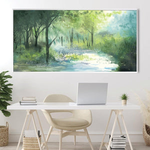 Mist over Brooks Canvas Art Clock Canvas