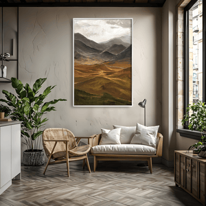 Misty Vale Horizon Canvas Art Clock Canvas