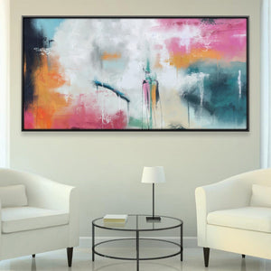 Mixed Abstracted Canvas Art Clock Canvas