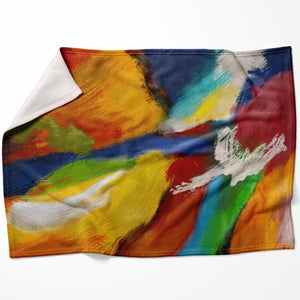 Mixed Paint Blanket Blanket 75 x 100cm Clock Canvas