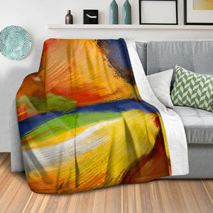 Mixed Paint Blanket Blanket Clock Canvas