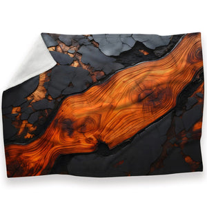 Molten Abstract Blanket Blanket 30 x 40in Clock Canvas