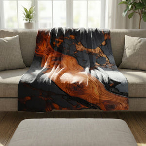 Molten Abstract Blanket Blanket Clock Canvas