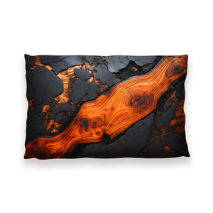 Molten Abstract Cushion Cushion 13 x 19in Clock Canvas