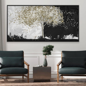 Monochrome Harvest Canvas Art Clock Canvas