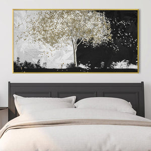 Monochrome Harvest Canvas Art Clock Canvas