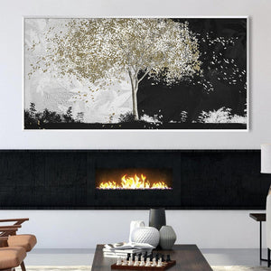 Monochrome Harvest Canvas Art Clock Canvas