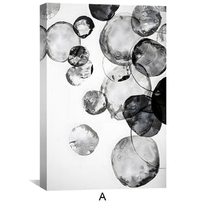 Monochrome Magic Canvas Art A / 30 x 45cm / Unframed Canvas Print Clock Canvas