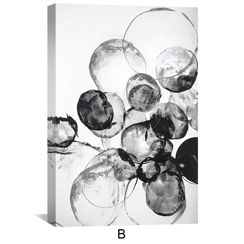 Monochrome Magic Canvas Art B / 30 x 45cm / Unframed Canvas Print Clock Canvas