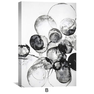 Monochrome Magic Canvas Art B / 30 x 45cm / Unframed Canvas Print Clock Canvas