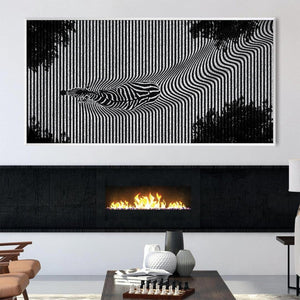 Monochrome Mirage Art Clock Canvas