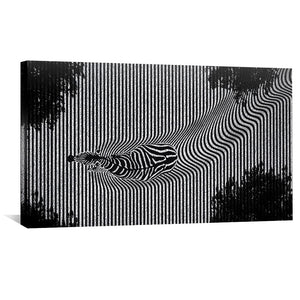 Monochrome Mirage Art Clock Canvas