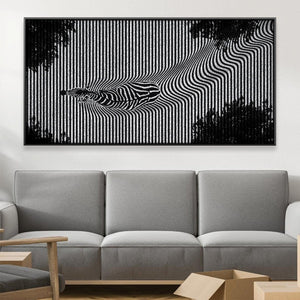 Monochrome Mirage Art Clock Canvas
