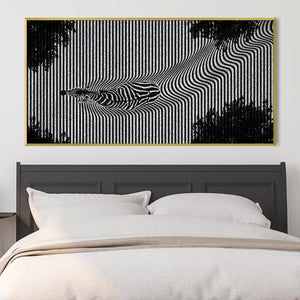 Monochrome Mirage Art Clock Canvas