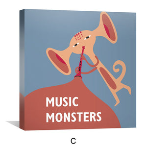 Monster Mischief Canvas Art Clock Canvas