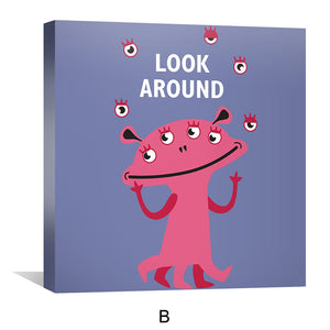 Monster Mischief Canvas Art Clock Canvas