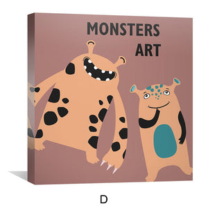 Monster Mischief Canvas Art Clock Canvas